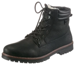 Winterboots , Herren, Gr. 45, schwarz, Leder, Lederimitat, casual, Schuhe Schnrboots, mit TEX-Ausstattung