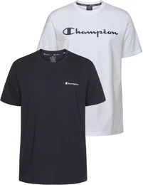 T-Shirt , Herren, Gr. L (50), blau (marine, wei), Obermaterial: 100% Baumwolle, sportlich, Basic hftlang, Rundhals, Kurzarm, Shirts