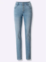 Bequeme Jeans Gr. 34, Normalgren, blau (blue, bleached) Damen Jeans