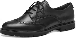 Schnrschuh , Damen, Gr. 38, schwarz, Glattleder, unifarben, Lyralochung, klassisch, Schuhe, mit feiner Lyralochung, Freizeitschuh, Halbschuh, Schnrschuh