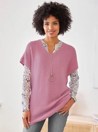 Pullunder Pullunder Gr. 50, rosa (altrosa) Damen Pullover