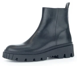 Stiefelette Gr. 38,5, schwarz Damen Schuhe Keilabsatz, Stiefelette mit markanter Laufsohle