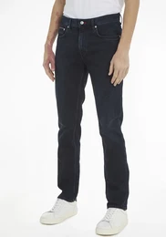 Straight-Jeans STRAIGHT DENTON STR , Herren, Gr. 38, Lnge 34, blau (meek blau schwarz), Denim/Jeans, Obermaterial: 98% Baumwolle, 1% Elasthan, 1% sonstige Fasern, casual, Jeans