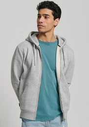 Kapuzensweatjacke ESSENTIAL LOGO ZIP HOODIE , Herren, Gr. XL, grau (athletic grau marl), Sweatware, Obermaterial: 55% Baumwolle, 45% Polyester, meliert, casual, slim fit, Langarm, Sweatjacken
