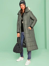 Steppmantel Gr. 38, grn (khaki) Damen Mntel