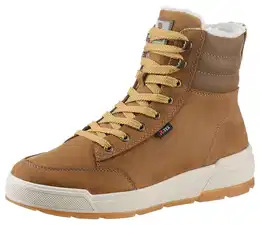 Winterboots EVOLUTION, Herren, Gr. 41, braun (cognac, braun), Leder, sportlich, Schuhe, Stiefelette, Schnrboots mit TEX-Membran