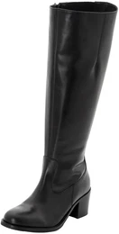 Weitschaftstiefel Groe Gren Gr. 40, XL-Schaft, schwarz Damen Schuhe aus Echtleder, mit Stretch-Einsatz