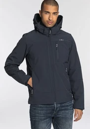 Softshelljacke , Herren, Gr. 58, blau (b.blau, ice), Softshell, Obermaterial: 96% Polyester, 4% Elasthan, sportlich, taillenbedeckt, hoch geschlossener Ausschnitt, Langarm angesetztes Bndchen mit Windstopper, Jacken, Wasserabweisend & Winddicht & At