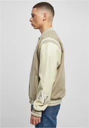 Allwetterjacke Herren SJ Script Logo SJ Collegejacket , Herren, Gr. S, beige (sand, light sand), 70% Polyester, 30% Wolle, mehrfarbig, casual, normal, ohne Ausschnitt, Langarm, Jacken