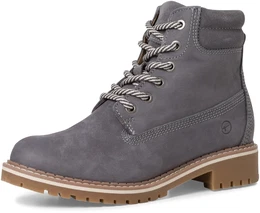 Winterboots Gr. 41, grau Damen Schuhe Blockabsatz, Schnrboots, Outdoorschuh mit Duo-Tex-Ausstattung