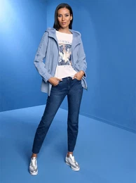 Jackenblazer Strickblazer Gr. 48, blau (bleu) Damen Blazer