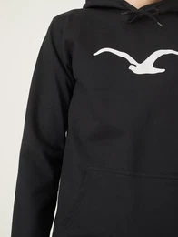 Kapuzensweatshirt Mowe , Herren, Gr. M, braun (braun, wei), 100% Baumwolle, bedruckt, sportlich, normal, ohne Ausschnitt, Langarm, Sweatshirts, mit Logo-Druck