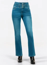 5-Pocket-Jeans INSPIRATIONEN Gr. 44, Normalgren, blau (blue, stone, washed) Damen Jeans