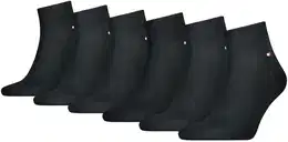 Kurzsocken , Herren, Gr. 47-49, schwarz (6x schwarz), Baumwollmischung, Elasthan, Polyamid, unifarben, elastisch, Socken, mit Logostickerei