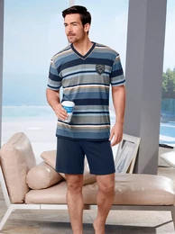 Schlafanzug KINGS CLUB Gr. 56/58, blau (marine, blau) Herren Homewear-Sets