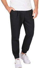 Jerseyhose Jogginghose mit aufgesetzten Taschen , Herren, Gr. L, US-Gren, schwarz, 55% Polyester, 45% Baumwolle, klassisch, Hosen