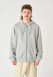 Kapuzensweatshirt Ligull Boxy , Herren, Gr. M, grau, 100% Baumwolle, bestickt, casual, normal, ohne Ausschnitt, Langarm, Sweatshirts, Mit Reiverschluss