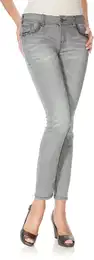 Rhrenjeans Gr. 18, Kurzgren, grau (grey denim) Damen Jeans