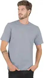 T-Shirt T-Shirt DELUXE Baumwolle , Herren, Gr. 4XL, grau (cool, grau), 100% Baumwolle, Basic, Kurzarm, Shirts