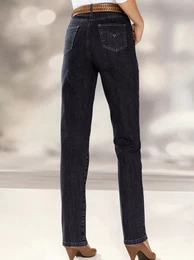 5-Pocket-Jeans CASUAL LOOKS Gr. 22, Kurzgren, schwarz (schwarz, denim), Damen, 78% Baumwolle, 20% Polyester, 2% Elasthan, unifarben, Jeans