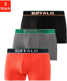 Boxer Boxershorts fr Herren , Herren, Gr. L, orange (schwarz, orange, anthrazit, meliert), Jersey, Obermaterial: 92% Baumwolle, 8% Elasthan, unifarben, Unterhosen, aus Baumwoll-Mix