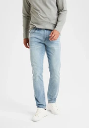 5-Pocket-Jeans Straight-fit , Herren, Gr. 34, Lnge 34, blau (light, blau, denim), Jeans, Obermaterial: 98% Baumwolle, 2% Elasthan, unifarben, casual, straight fit lang, Jeans, mit normaler Bundhhe, aus elastischer Denim-Qualitt