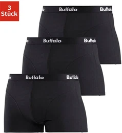 Boxer , Herren, Gr. 5 (M), schwarz (schwarz, schwarz, schwarz), Jersey, Obermaterial: 95% Baumwolle, 5% Elasthan, Unterhosen, mit Overlock-Nhten vorn