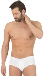 Schlpfer Kurz-Slip Biobaumwolle Doppelpack , Herren, Gr. 10, wei, 100% Baumwolle (Bio-Baumwolle kbA), Unterhosen