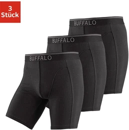 Boxer , Herren, Gr. XL, schwarz, Jersey, Obermaterial: 92% Baumwolle, 8% Elasthan (LYCRA), unifarben, Unterhosen, in langer Form ideal auch fr Sport und Trekking