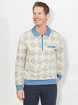 Witt MARCO DONATI Langarm-Poloshirt blau/mehrfarbig