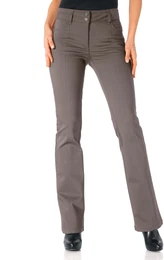 Bootcuthose Gr. 48, Normalgren, grau (taupe) Damen Hosen