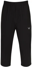 Jerseyhose 3/4-Hose mit Kordelzug , Herren, Gr. S, US-Gren, schwarz, 74% Nylon, 26% Elastan, Basic, Hosen