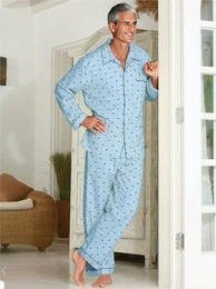 Schlafanzug KINGS CLUB Gr. 56/58, blau (hellblau) Herren Homewear-Sets