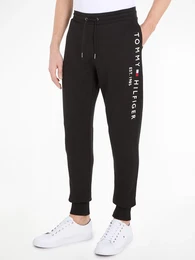 Sweathose BASIC BRANDED SWEATPANTS , Herren, Gr. M, N-Gr, schwarz, Web, Obermaterial: 100% Baumwolle, unifarben, bestickt, casual, normal lang, Hosen, mit groem Schriftzug
