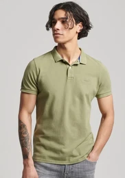 Poloshirt SD-VINT DESTROY POLO , Herren, Gr. XXL (52), grn (olive khaki), Piquu00e9, Obermaterial: 100% Baumwolle, unifarben, modisch, Kurzarm Bndchen, Shirts