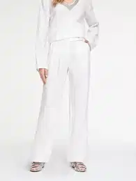 Leinenhose Gr. 48, Normalgren, wei Damen Hosen