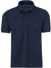 Poloshirt Polohemd mit Brusttasche , Herren, Gr. 4XL, blau (navy), 100% Baumwolle, Basic, Kurzarm, Shirts