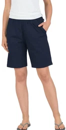 Bermudas Bermuda DELUXE Baumwolle , Damen, Gr. XXL, US-Gren, blau (navy), 100% Baumwolle, sportlich, Hosen