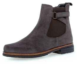 Stiefelette Gr. 37, grau Damen Schuhe mit Zierriemchen