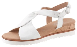 Riemchensandale GENUA Gr. 40, wei Damen Schuhe Sommerschuh, Sandalette, Keilabsatz, in Komfortweite G (=weit)