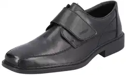 Klettschuh , Herren, Gr. 41, schwarz, Leder, Lederimitat, klassisch, Schuhe, Festtagschuh, Slipper, Komfortschuh mit eleganter Ziernaht