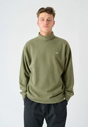 Rollkragenpullover Cosy Gr. L, grn (olivgrn) Herren Pullover in lockerem Schnitt