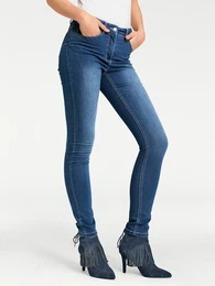 Stretch-Jeans Gr. 18, Kurzgren, blau (blue stone) Damen Jeans