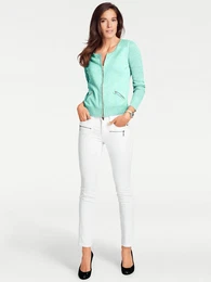 Cardigan Gr. 50, grn (mint) Damen Strickjacken