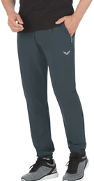 Jerseyhose Freizeithose mit Bein-Reiverschluss , Herren, Gr. S, US-Gren, grau (anthrazit), 74% Nylon, 26% Elastan, Basic, Hosen