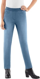 Schlupfjeans INSPIRATIONEN Gr. 40, Normalgren, blau (blau, bleached), Damen, 78% Baumwolle, 20% Polyester, 2% Elasthan, unifarben, Jeans