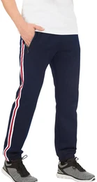 Sweathose Jogginghose mit Seitenstreifen , Herren, Gr. XL, US-Gren, blau (navy), 70% Baumwolle, 30% Polyester, Basic, Hosen