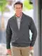 Strickjacke MARCO DONATI Gr. 52, grau (anthrazit, meliert) Herren Strickjacken