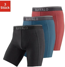 Boxer , Herren, Gr. M, bunt (bordeaux, petrol, schwarz), Jersey, Obermaterial: 92% Baumwolle, 8% Elasthan (LYCRA), unifarben, Unterhosen, in langer Form ideal auch fr Sport und Trekking