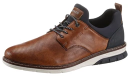 Slip-On Sneaker , Herren, Gr. 42, blau (cognac, dunkelblau), Leder, Textil, sportlich, Schuhe, Business Schuh, Slipper, Festtagsschuh mit elastischen Schnrsenkeln, Topseller